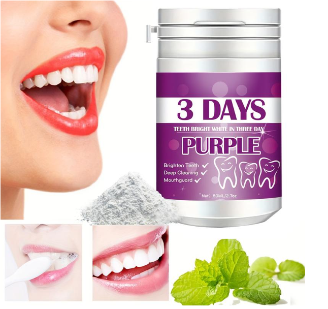 Purple Tooth Cleaning Powder
